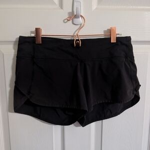 Lululemon Womens Shorts Black Size 6 Active Run Yoga Performance Athletic